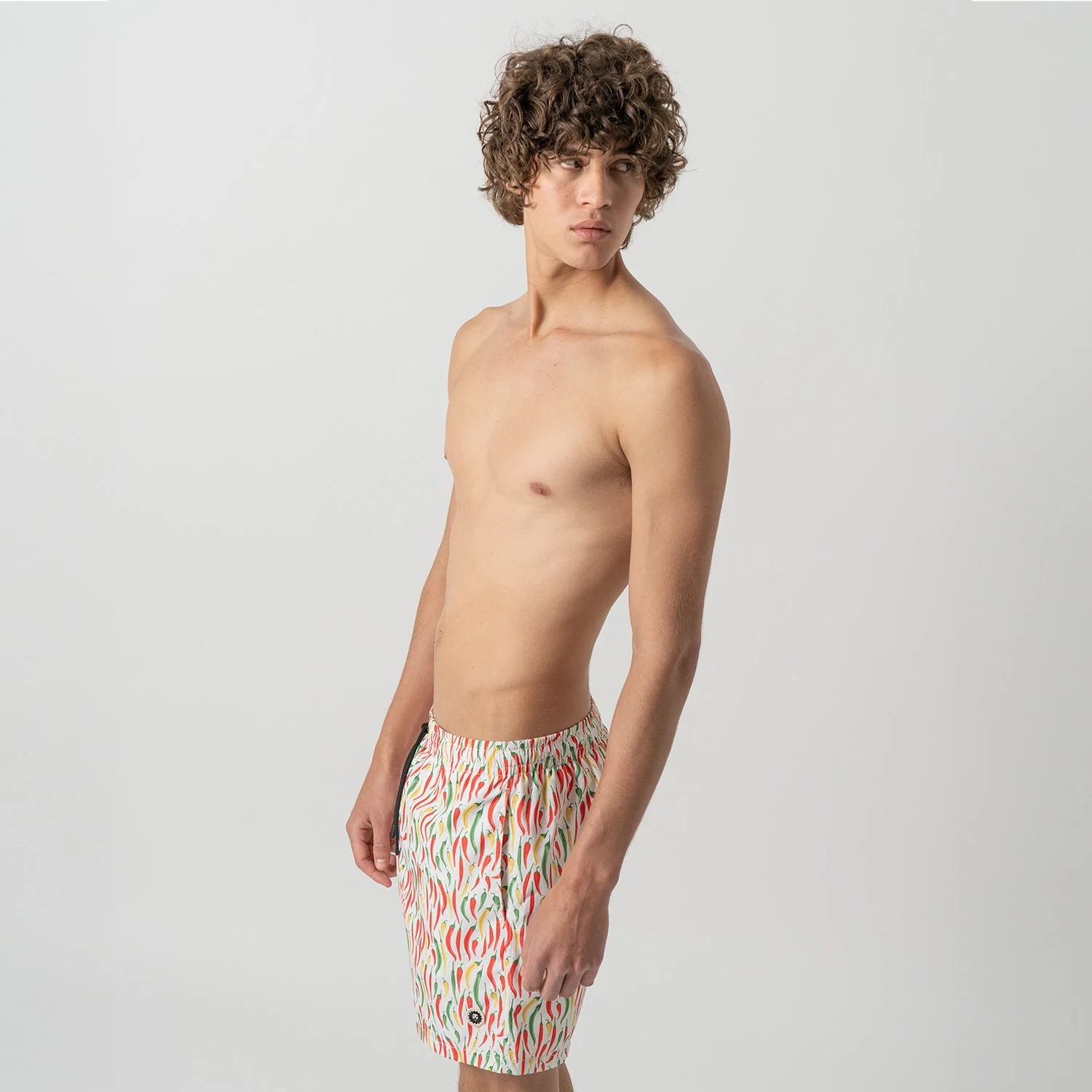 Chillies Swim Shorts - White Red - Image 4