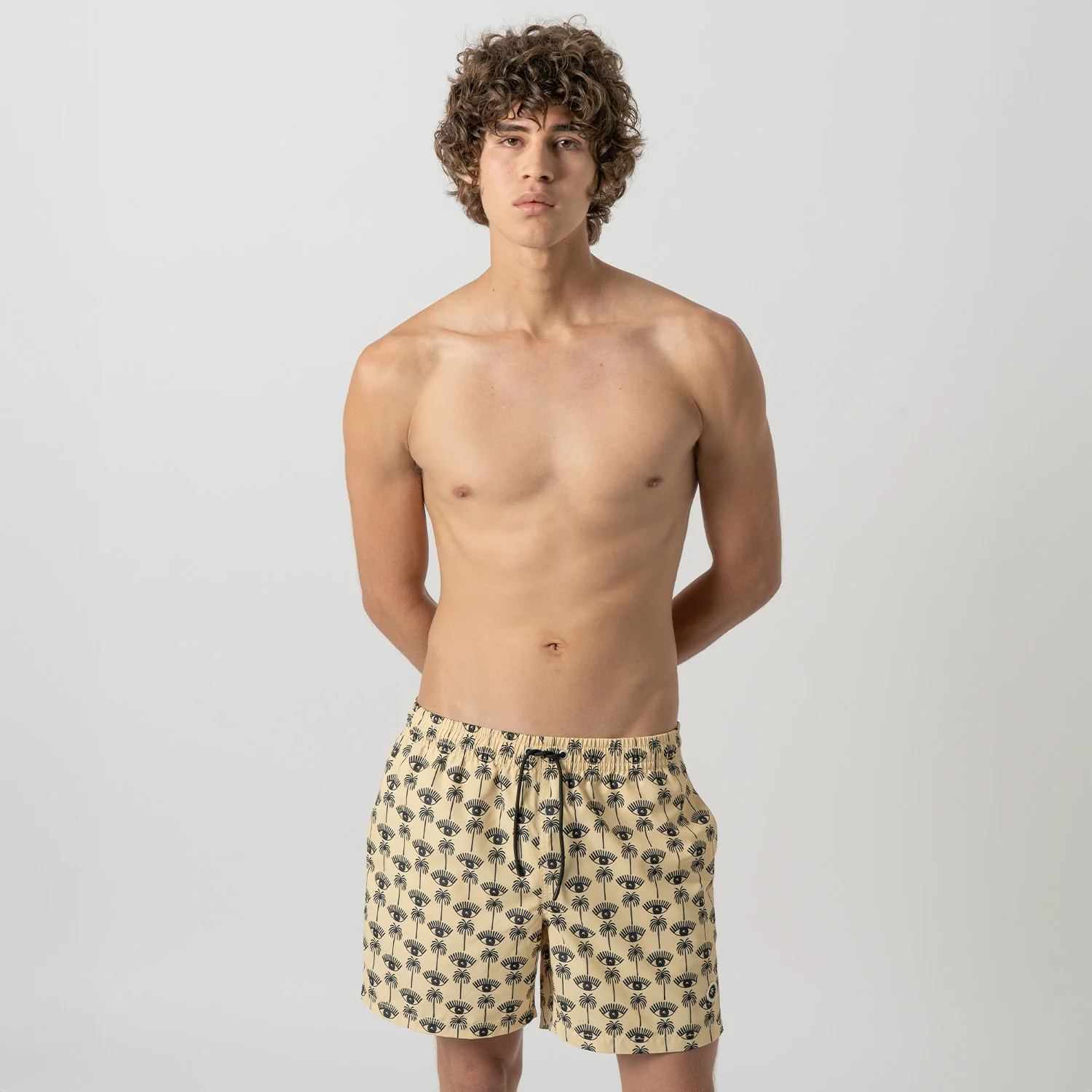 Eyes and Palms Swim Shorts - Yellow - Image 3