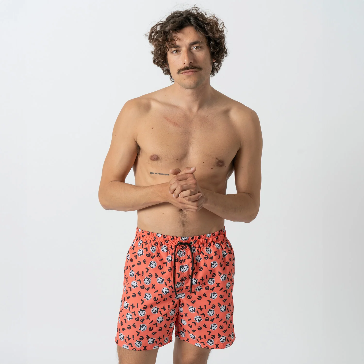Felix the Cat Swim Shorts - Coral - Image 3