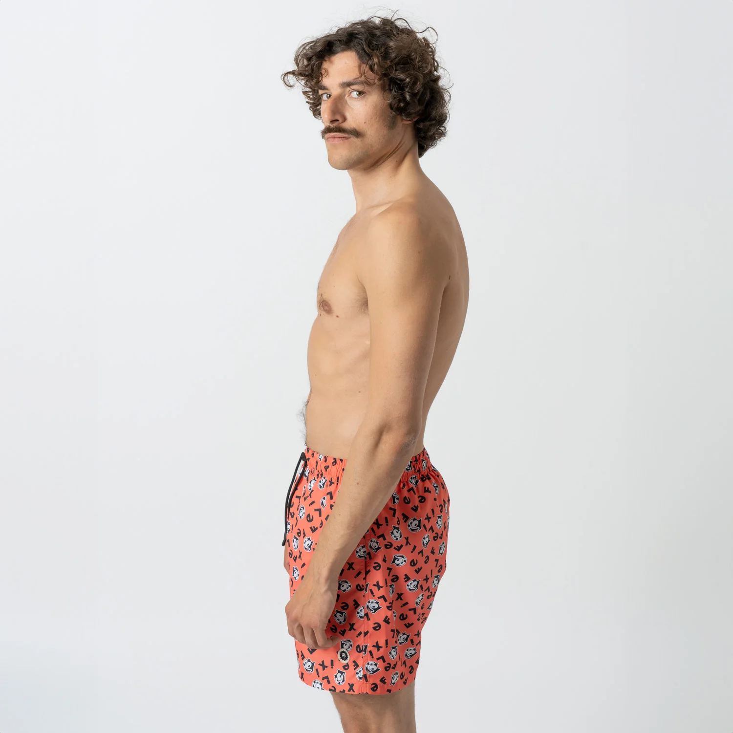 Felix the Cat Swim Shorts - Coral - Image 4