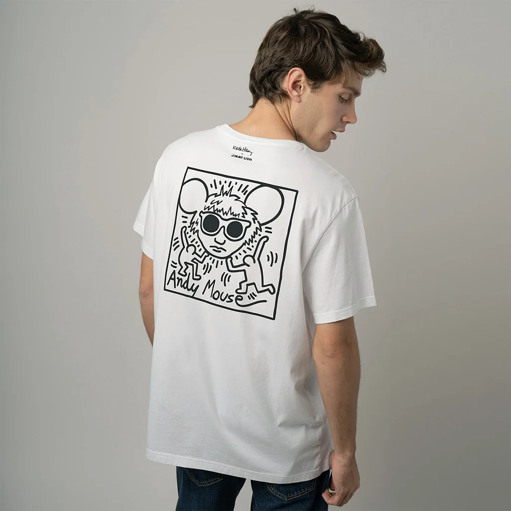 Keith Haring Andy Mouse Tee - White - Image 3